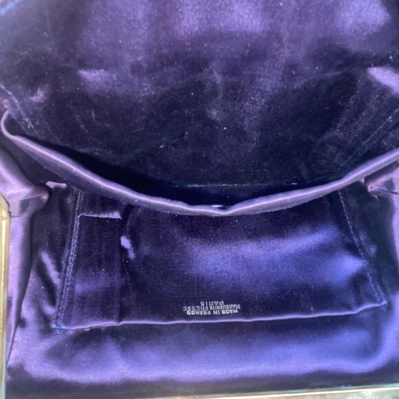 Marguerite Fressé Women’s Black Beaded Gold-Tone Floral Clasp Clutch Bag - Picture 10 of 13